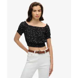 Blusa crop com pregas para mulher Superdry image-2