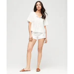 Women's embroidered button-down blouse Superdry image-0