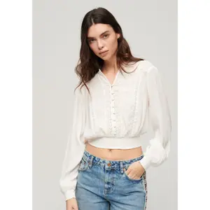 Blouse manches longues smockée femme Superdry image-1