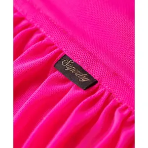 Short bustier in gathered mesh for women Superdry image-4