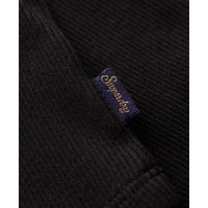 Débardeur Caraco côtelé en coton bio à liseré en dentelle femme Superdry Essential image-2