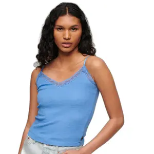 Canottiera da donna a coste in cotone bio Superdry Essential image-1