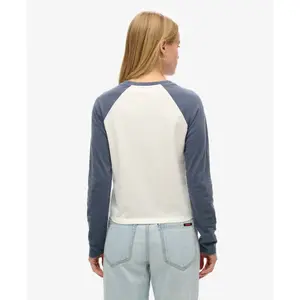 Camiseta de manga larga con logo para mujer Superdry Essential image-3