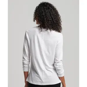 Camiseta de manga larga y cuello de pico para mujer Superdry image-3