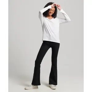 Camiseta de manga larga y cuello de pico para mujer Superdry image-2