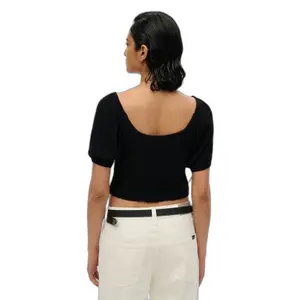 T-shirt femme Superdry Smocked Woven image-2