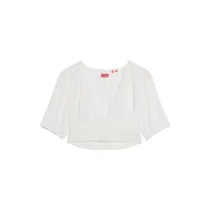 Lace-trimmed women's T-shirt Superdry Ibiza image-0