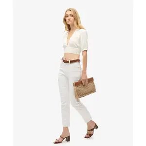 Lace-trimmed women's T-shirt Superdry Ibiza image-4