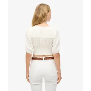Lace-trimmed women's T-shirt Superdry Ibiza image-2