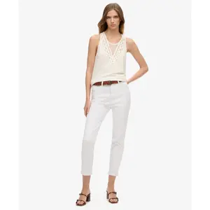 Camiseta sin mangas de encaje de jersey mujer Superdry image-2