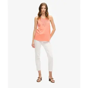 Camiseta sin mangas de encaje de jersey mujer Superdry image-2