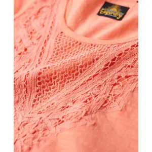 Camiseta sin mangas de encaje de jersey mujer Superdry image-6