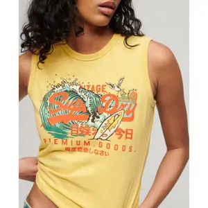 Camiseta de tirantes mujer Superdry LA Vintage Logo image-3