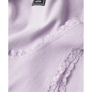 Dámský bio bavlněný top s krajkovým lemem Superdry Vintage image-4