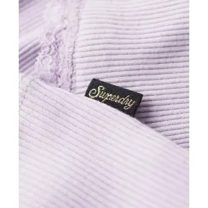 Dámský bio bavlněný top s krajkovým lemem Superdry Vintage image-5