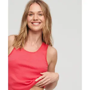 Débardeur en coton bio à liseré en dentelle femme Superdry Vintage image-2