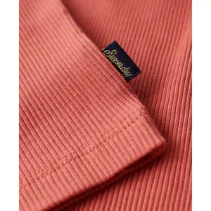 Débardeur en coton bio à liseré en dentelle femme Superdry Vintage image-5