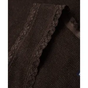 Débardeur en coton bio à liseré en dentelle femme Superdry Vintage image-3