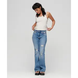 Débardeur en coton bio à liseré en dentelle femme Superdry Vintage image-0