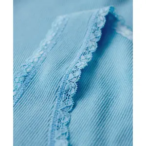 Dámský bio bavlněný top s krajkovým lemem Superdry Vintage image-3