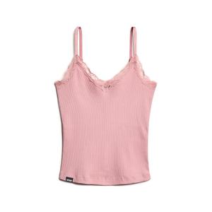 w6011930a-10r-kurzes-top-mit-spitzenbesatz-fur-frauen-superdry-essential-zartrosa