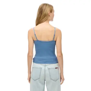 Kurzes Top mit Spitzenbesatz für Frauen Superdry Essential image-2