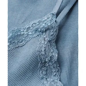 Kurzes Top mit Spitzenbesatz für Frauen Superdry Essential image-4