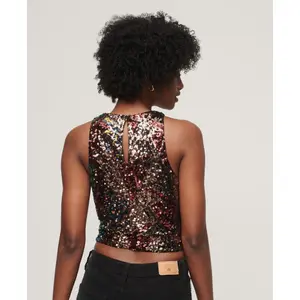Sequin tank top Superdry Racer image-3