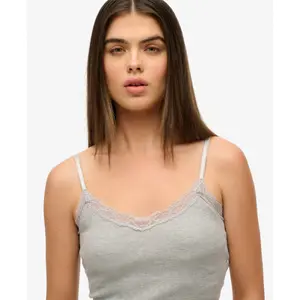 Top corto con ribete de encaje mujer Superdry Athletic Essentials image-3