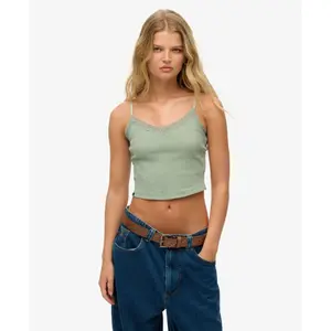 Spitzenbesatz Kurztop Damen Superdry Athletic Essentials image-1