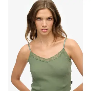 Spitzenbesatz Kurztop Damen Superdry Athletic Essentials image-4