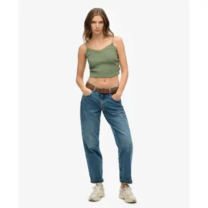 Spitzenbesatz Kurztop Damen Superdry Athletic Essentials image-2