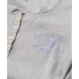 Camiseta abotonada de manga larga para mujer Superdry Athletic image-5