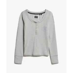 Camiseta abotonada de manga larga para mujer Superdry Athletic image-0