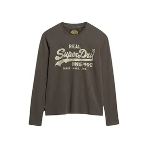 T-shirt de manga longa com estampa gráfica e logótipo vintage para mulher Superdry image-0