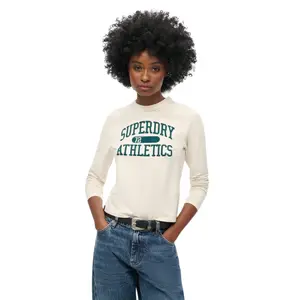 Camiseta slim fit de manga larga para mujer Superdry Athletic Essentials Ringer image-1