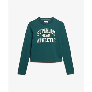 Camiseta slim fit de manga larga para mujer Superdry Athletic Essentials Ringer image-0