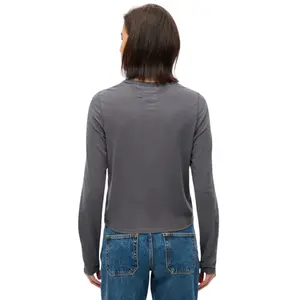 Camiseta slim fit de manga larga para mujer Superdry Athletic Essentials Ringer image-3