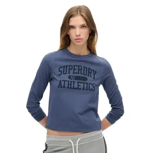 Camiseta slim fit de manga larga para mujer Superdry Athletic Essentials Ringer image-1