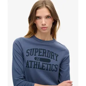 Camiseta slim fit de manga larga para mujer Superdry Athletic Essentials Ringer image-4