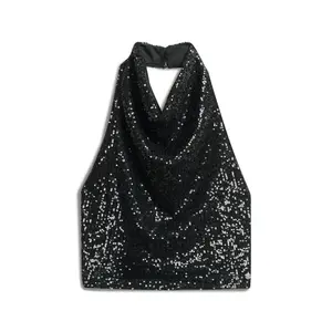 Blusa de costas nu com lantejoulas e decote bateau mulher Superdry image-0