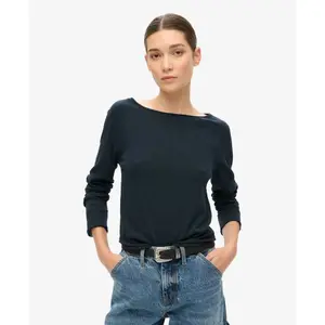Dames t-shirt met lange mouwen van French Terry Superdry image-1