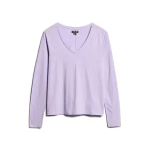 T-shirt a maniche lunghe e col V in jersey donna Superdry image-0