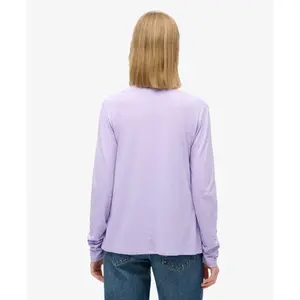 T-shirt a maniche lunghe e col V in jersey donna Superdry image-3