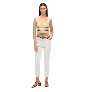 Women's lace-up cropped crochet top Superdry image-2