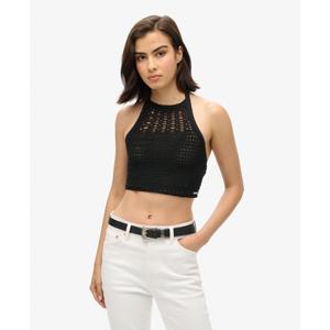 Kort topp med öppen rygg i virkat för kvinnor Superdry image-1