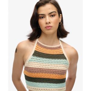 Croppad t-shirt med spets för damer Superdry image-4