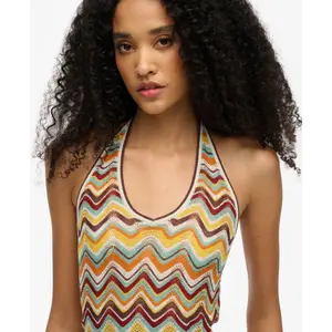 Débardeur à décolleté en maille zigzag et dos nu femme Superdry image-3