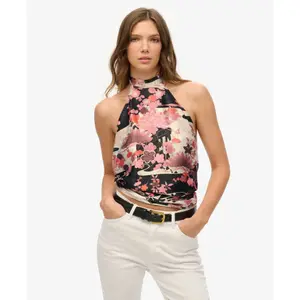 Sleeveless jacquard blouse for women Superdry image-1
