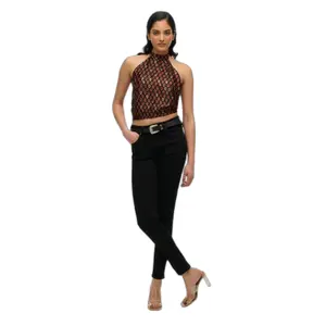Sleeveless jacquard blouse for women Superdry image-1